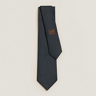 シルクタイ 7 cm 《Hマラン》 - ブラック | Hermès - エルメス-公式サイト